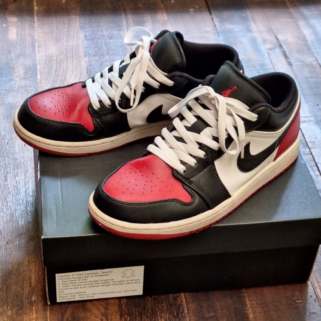 Air Jordan 1 Low Bred Toe 2.0 Original Second (Kick Avenue)