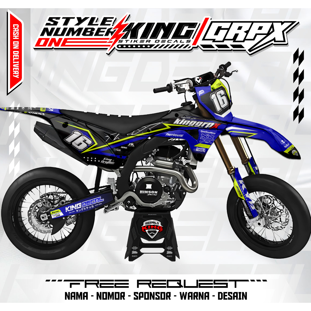 DECAL STIKER KLX GORDON FULL BODY CUSTOME / DECAL GORDON / STRIPING MOTOR KLX GORDON 1