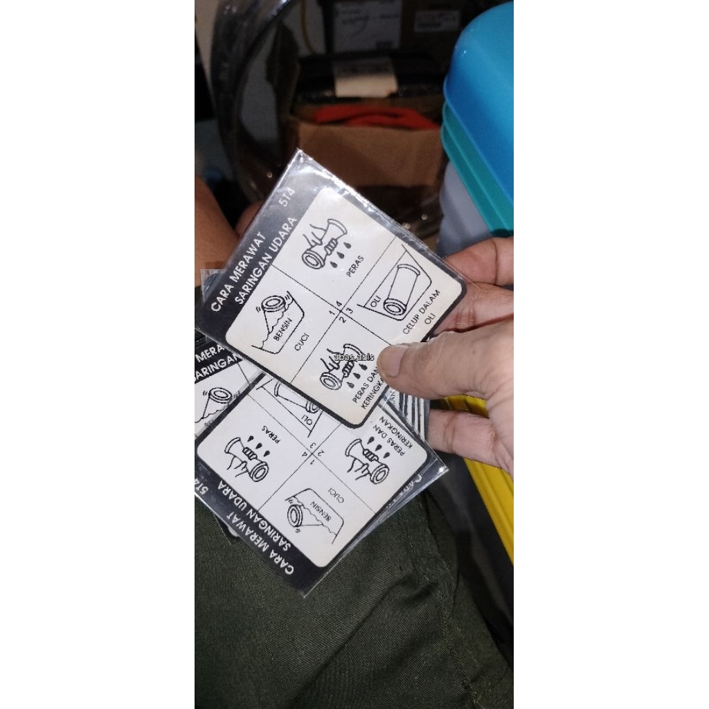 stiker box aki rx king rxs stiker busa filter rx king rxs original nos