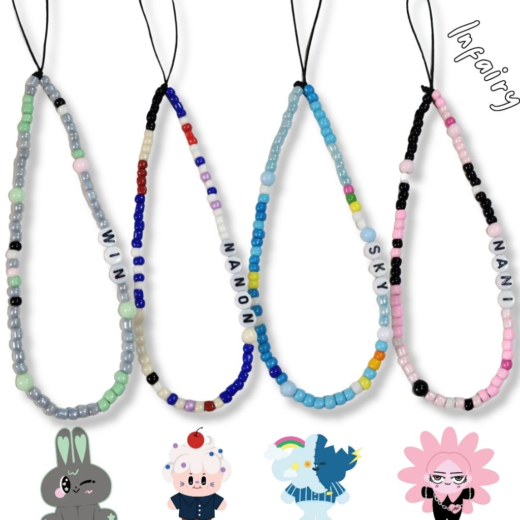 [Phonestrap] NON COUPLE maskot GMMTV phonestrap - WIN SKY NANI NANON phonestrap straphone gantungan 