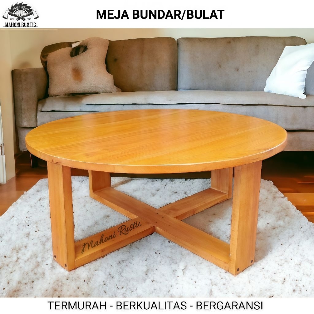 MEJA BULAT minimalis/meja lesehan/meja bundar ruang tamu