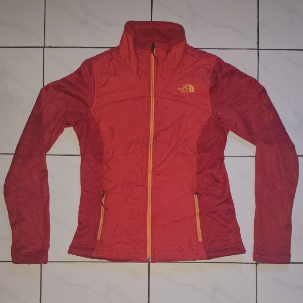 tnf women orange puffer L
