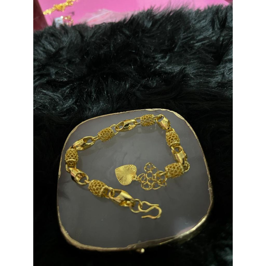 gelang Hongkong wanita lapis emas 24k