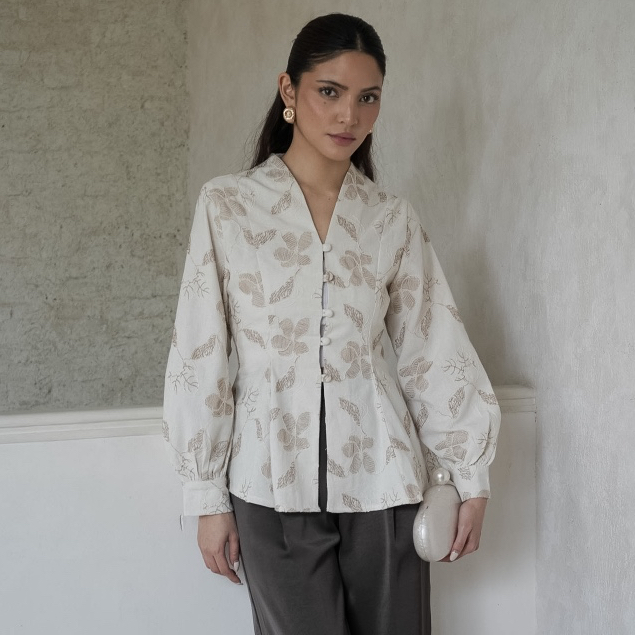 [Tavia] Mahira Top / Atasan Wanita / Blouse Wanita / Outer Lengan Panjang / Baju Lebaran