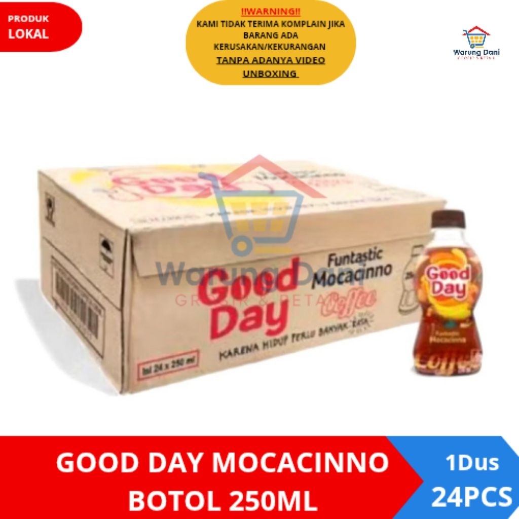 Good Day Mocacinno Botol 250ML Kopi Good Day Funtastic Mocacinno Botol - 1Dus 24