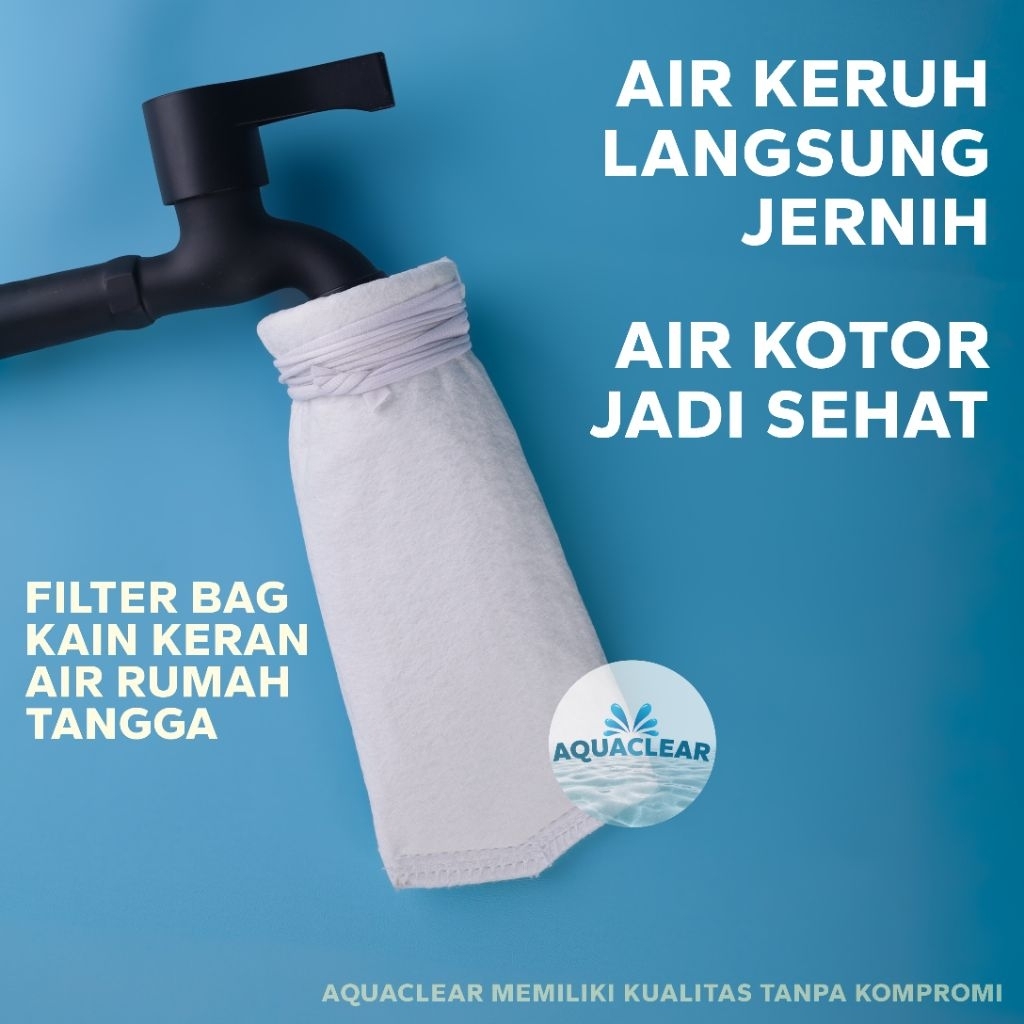 kain saringan filter penjernih air keran water purifier mode ikat 1 micron