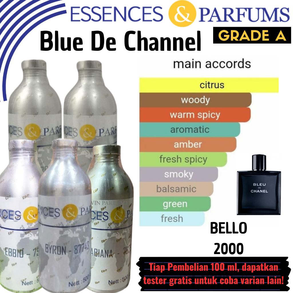 Bibit parfum repacking 100 ML parfume bibit luzi parfarome kualitas bibit parfum channel blue bibit 