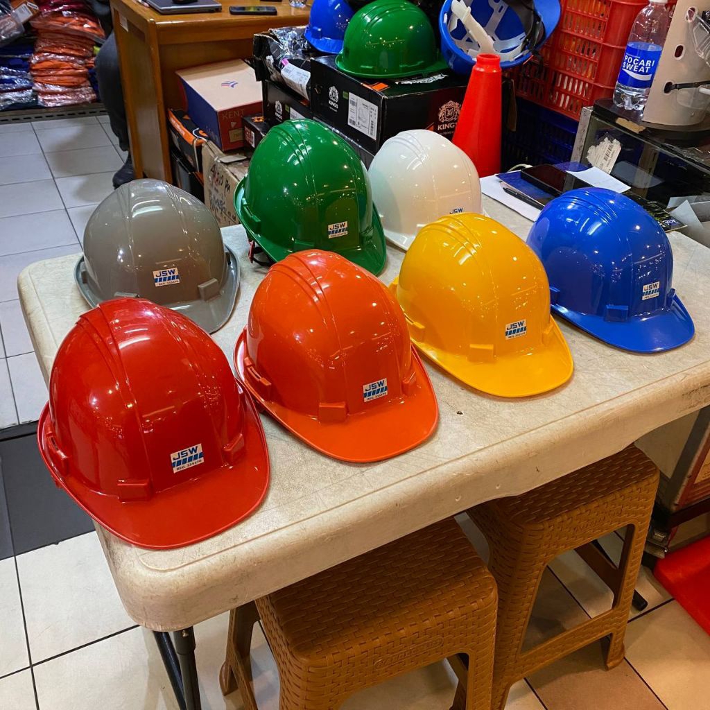 HELM SAFETY MERK JSW (SAFETY HELMET) KESELAMATAN KERJA PROYEK MURAH ORIGINAL