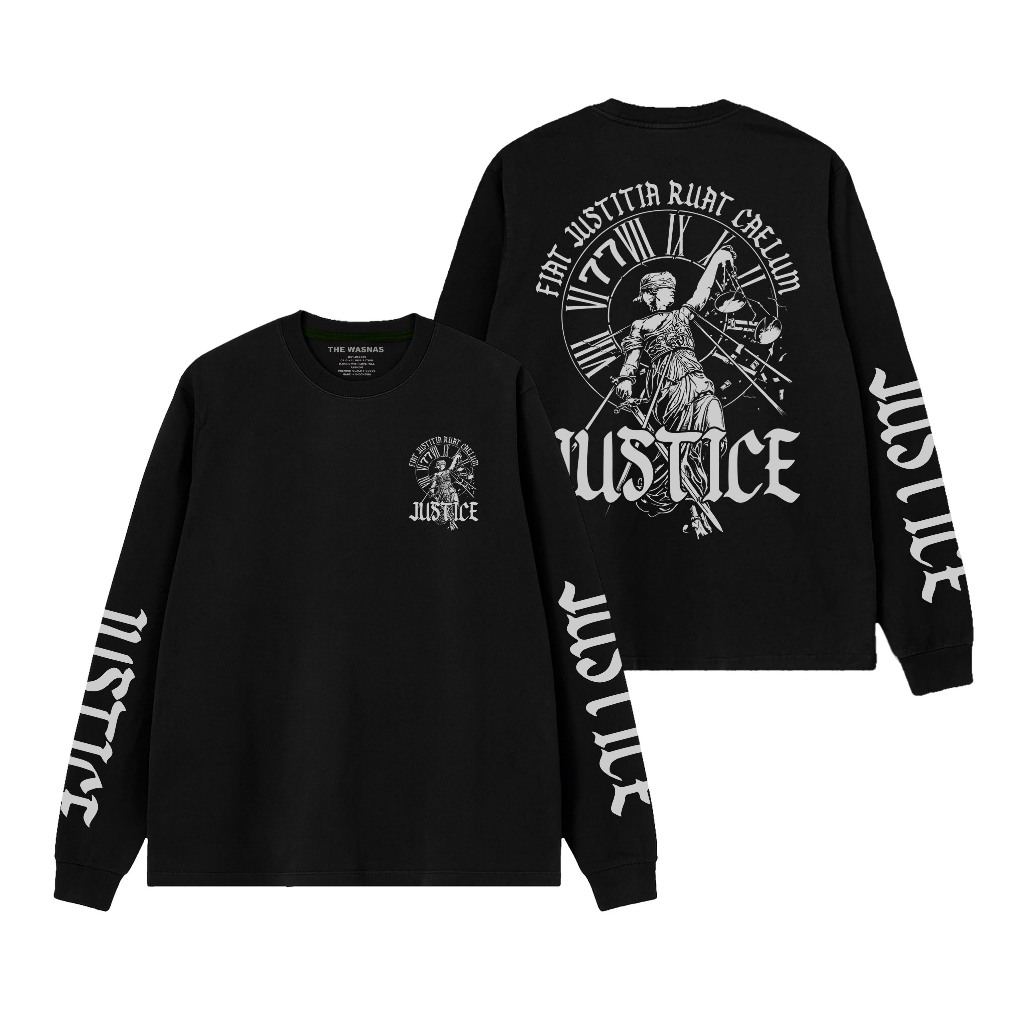 Zuro - Kaos Lengan Panjang Rib DB Long Sleeve Justice Fiat T-shirt Band bahan Combed 24s Unisex
