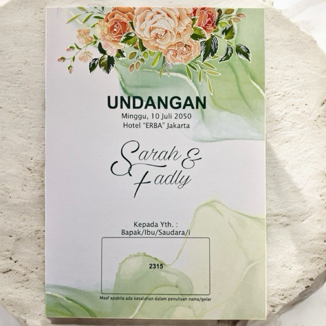 Undangan Blangko kosong ERBA 2315 (Gratis File Setting)