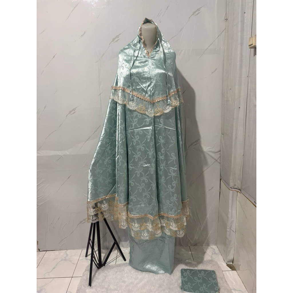 MUKENA LEBARAN,MUKENA SILK ARMANI JAGUAR,MUKENA RENDAH,MUKENA CANTIK DAN MEWAH