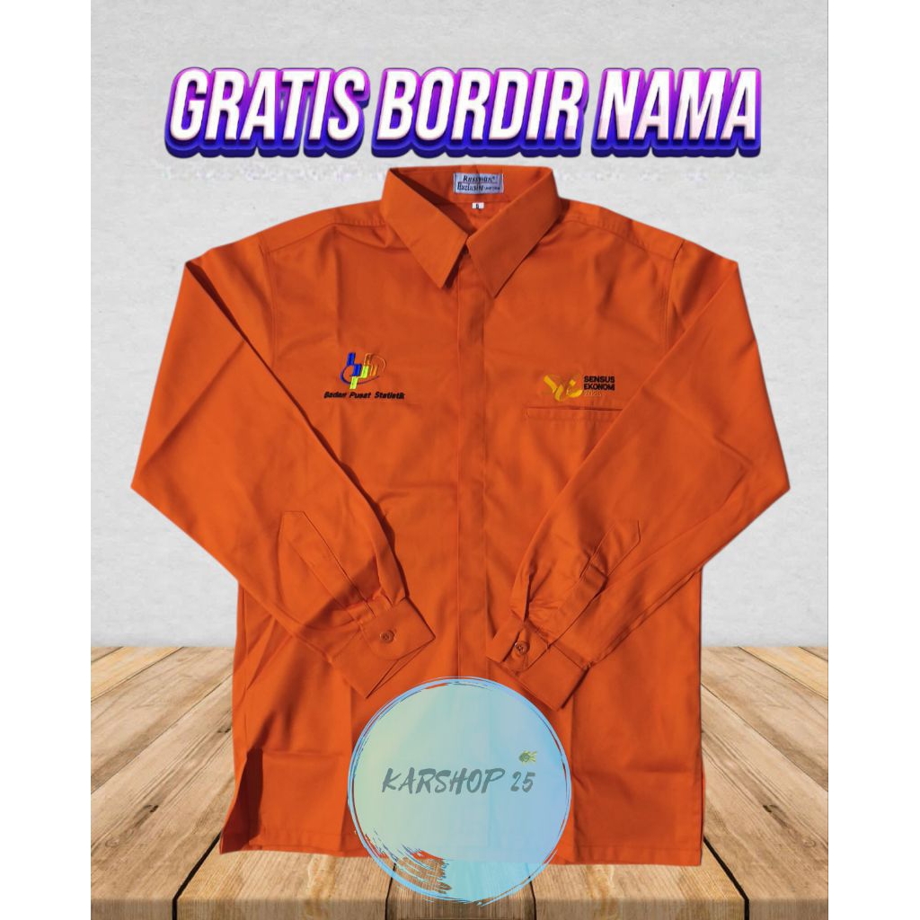 KEMEJA BPS LENGAN PANJANG TERBARU SERAGAM BPS KEMEJA BPS SENSUS EKONOMI 2026 ATASAN BAJU BPS SERAGAM
