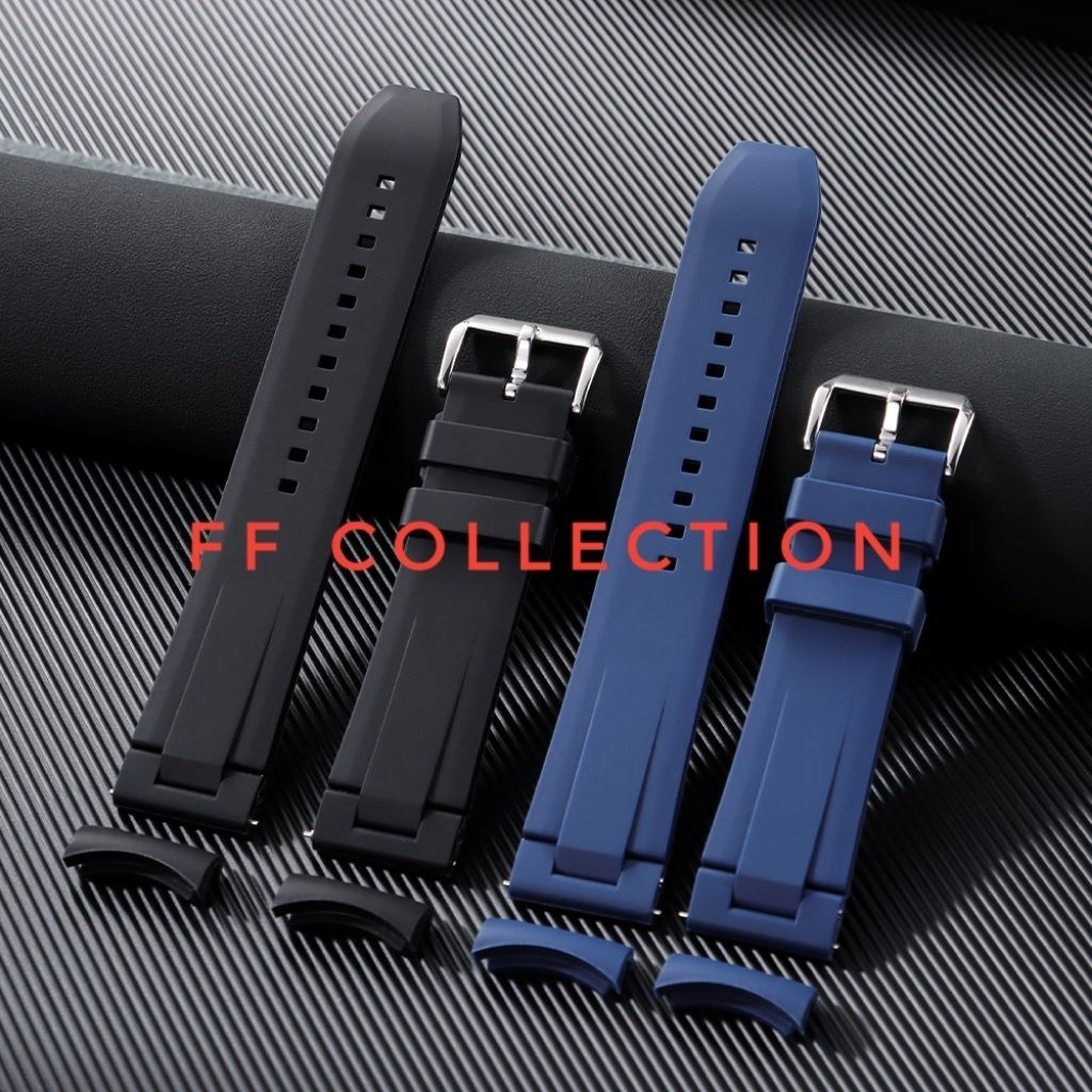 FF 20MM 20 MM FKM ORIGINAL STRAP TALI JAM TANGAN SEIKO TUDOR FLAT / CURVED END STRAP
