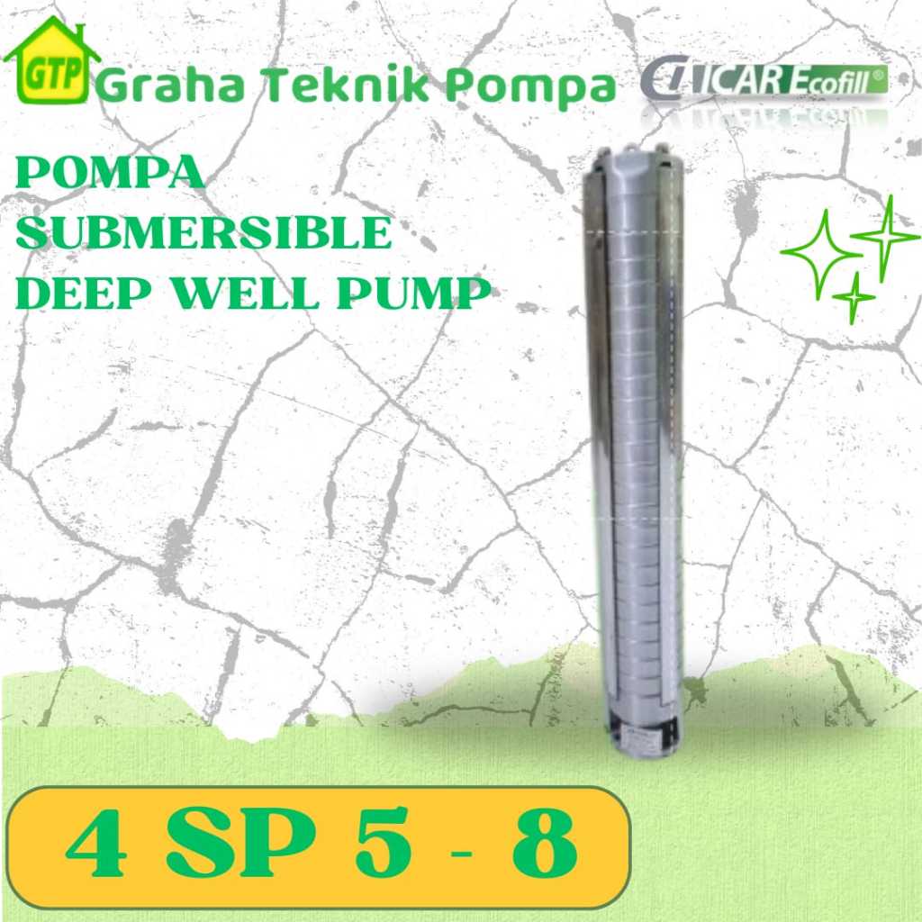 Pompa Submersible Deep well Icar Ecofill 4 SP 5-8 pompa celup