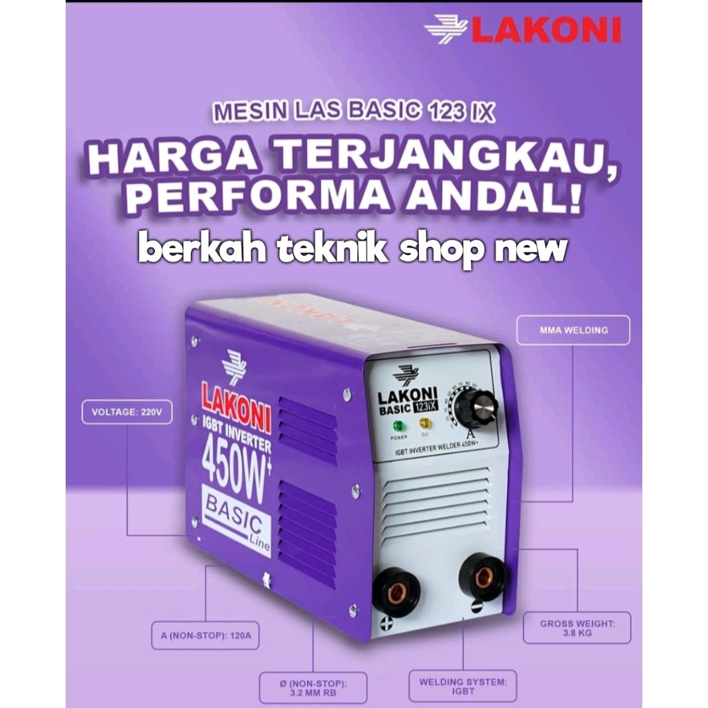 ASLI TRAFO LAS LAKONI (123ix) 450 WATT IGBT inventer welding mesin