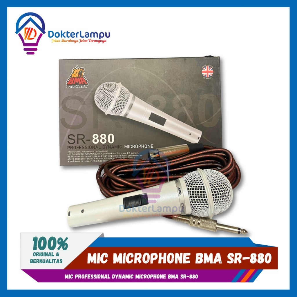 Microphon/mic kabel BMA SR880 Supercardioid Dynamic Vocal  grosir per 10 pcs