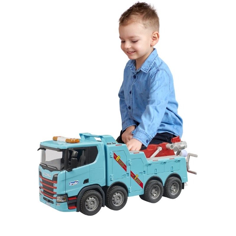Bruder 3553 Scania Super 560R Recovery and Towing Truck with L+S Module - Truk Derek dengan Modul La