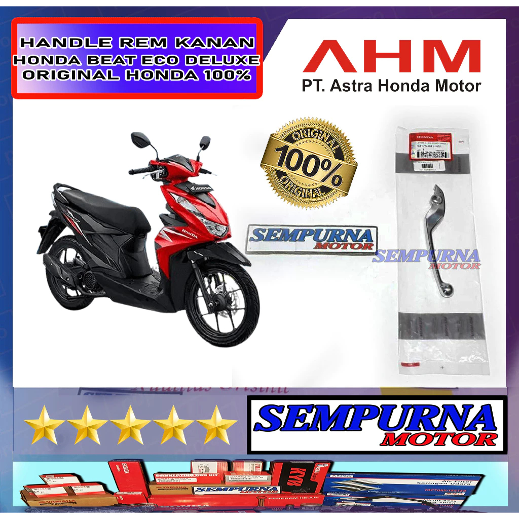 53175-K81-N51 Handle Rem Kanan Beat Eco Deluxe New 2020 100% Original Honda Asli Ori HGP