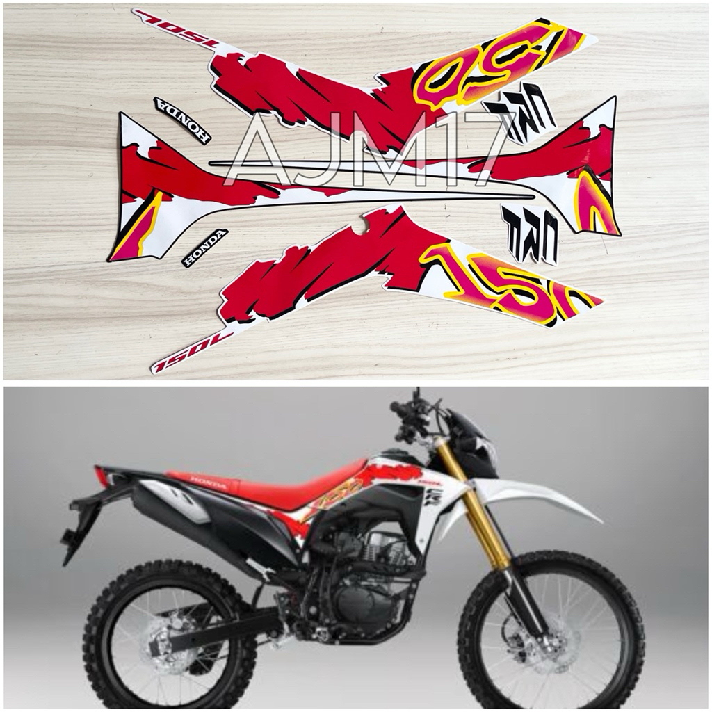 STIKER STRIPING MOTOR CRF 2025 PUTIH EXTREME WHITE
