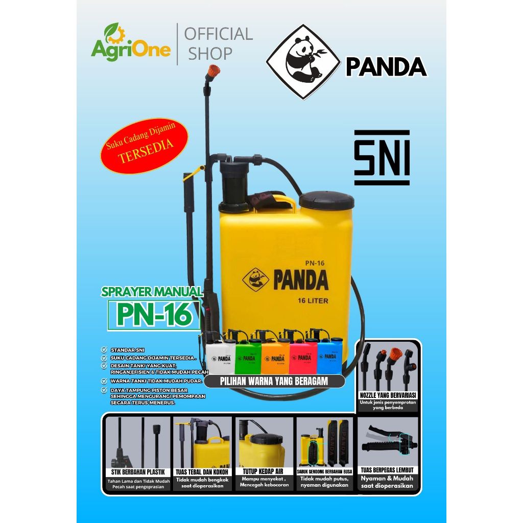 Sprayer Gendong Manual PANDA-16 | Tangki Semprot 16 Liter | gabak semprot 16 Liter Manual