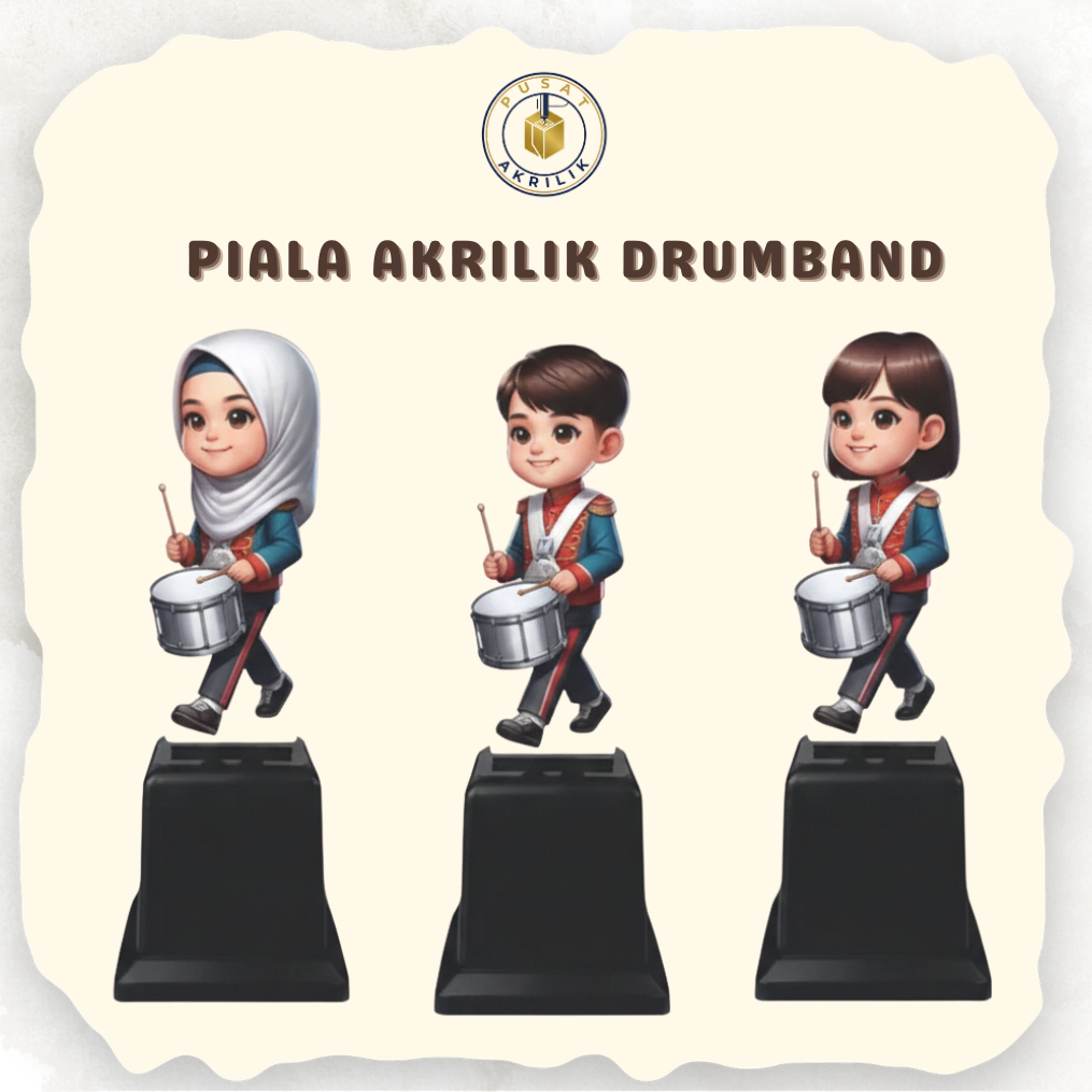 PIALA DRUMBAND ANAK SEKOLAH Model 5 | Tropi Akrilik Lomba Anak PAUD TK SD