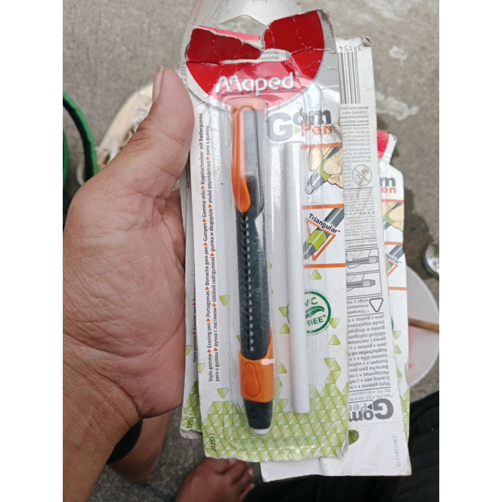 Penghapus Pensil Maped Circular Gom Pen Eraser + Refill (Blister)