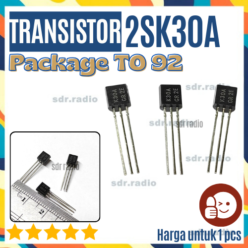 TRANSISTOR TR 2SK30A 2SK30 2SK 30A 2SK 30 K30 K30A K 30 ASLI ORIGINAL ORI JFET N-Channel TO-92