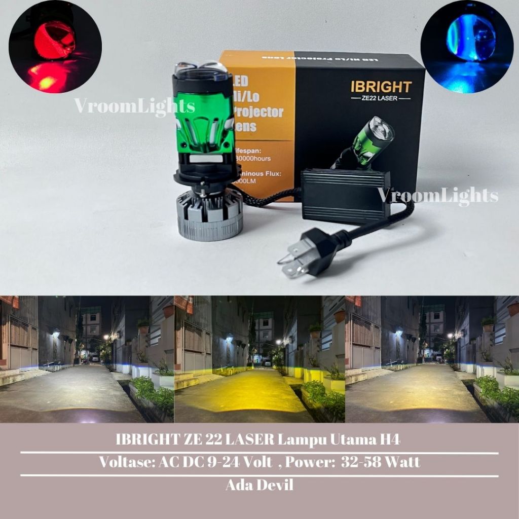 IBRIGHT Tipe ZE22 LASER Lampu Utama H4 Led