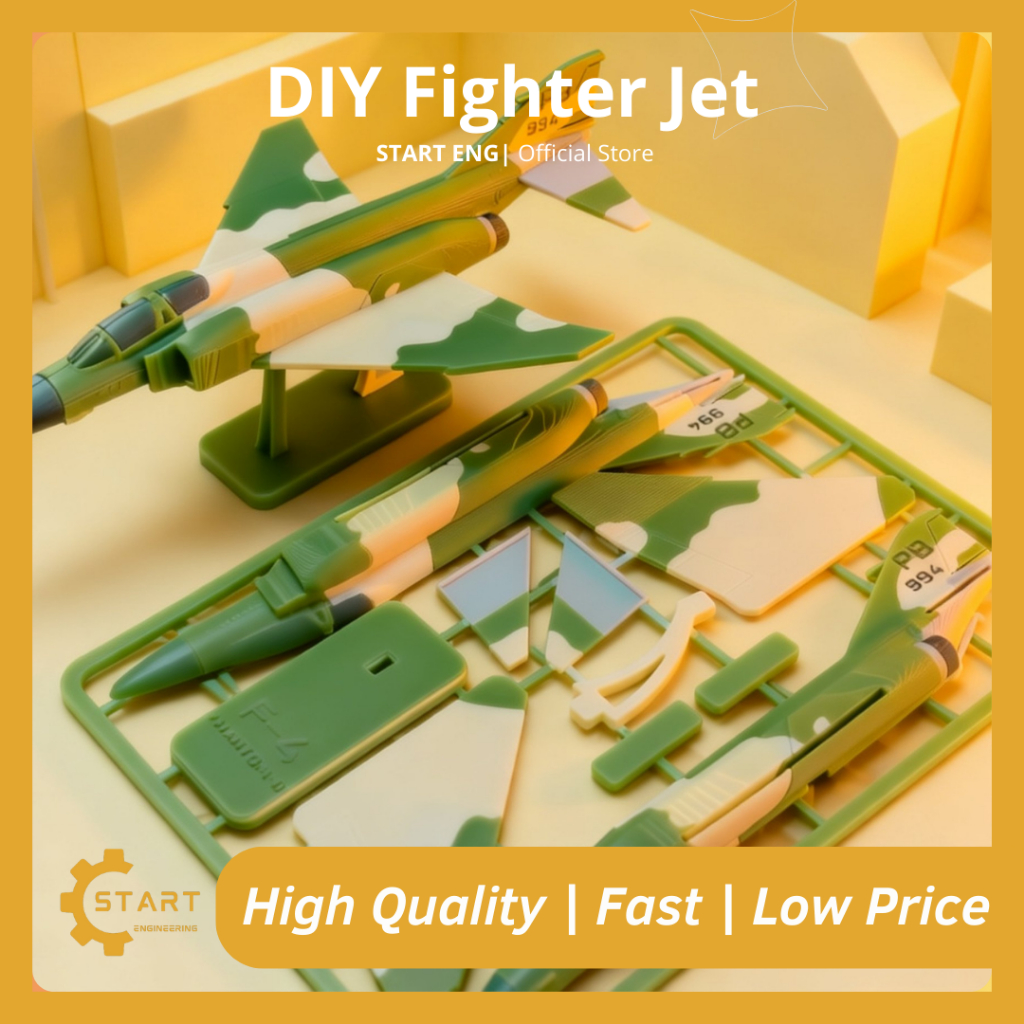 Fighter Jet Assembly Kit 3D Print – Miniatur Pesawat Tempur | Model Kit Aviation