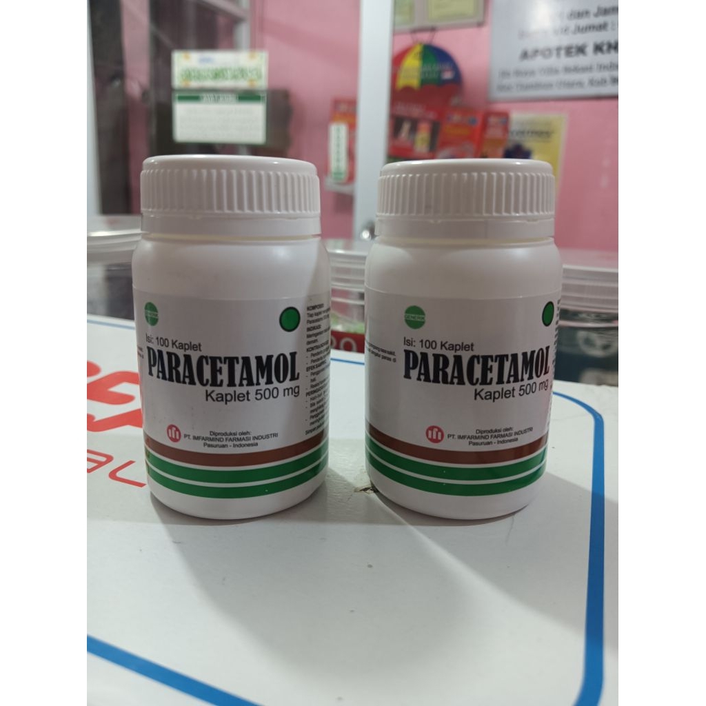PARACETAMOL TABLET 500 MG KALENG Isi 100 Kaplet