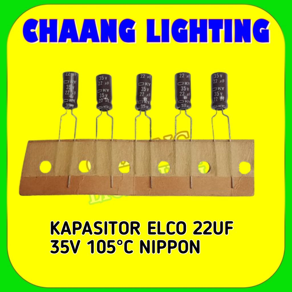 22UF 35V KAPASITOR ELCO 22UF 35V 105°C CAPASITOR ELCO 22UF 35V ELCO 22UF 35V 105°C