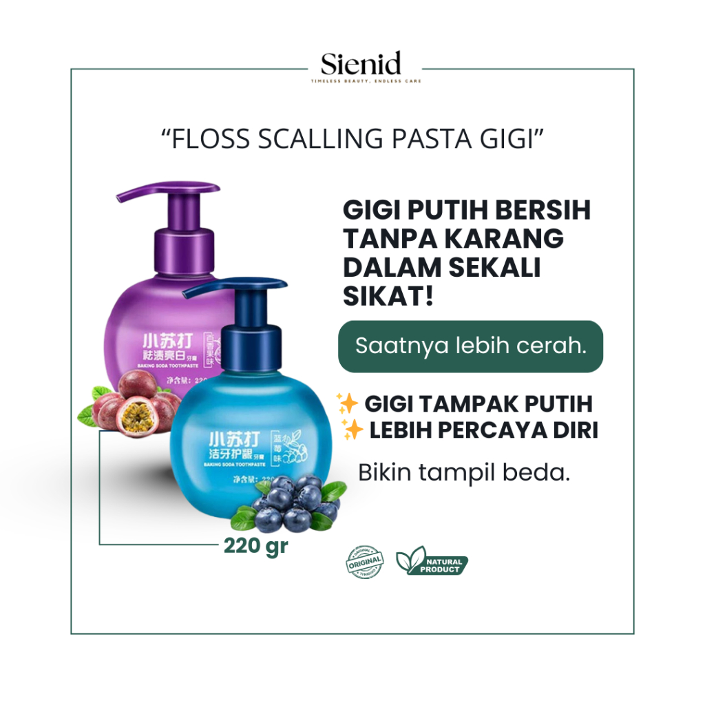 Odol Baking Soda Floss Scalling ORI | Bantu Angkat Karang & Noda Gigi