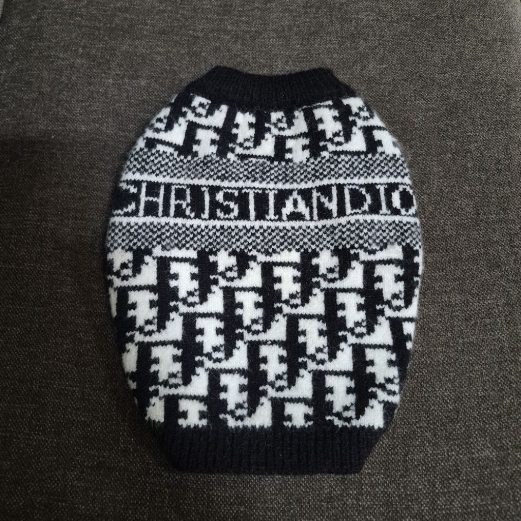 Pakaian Baju Hangat Anjing Kucing Lucu Sweater Dog Cat Pet clothes Warm Christian Dior Branded