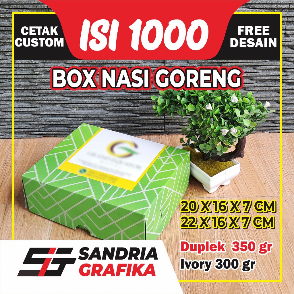 BOX CATERING / DUS CATERING NASI 20 X 16 X 7 / 22x16x7