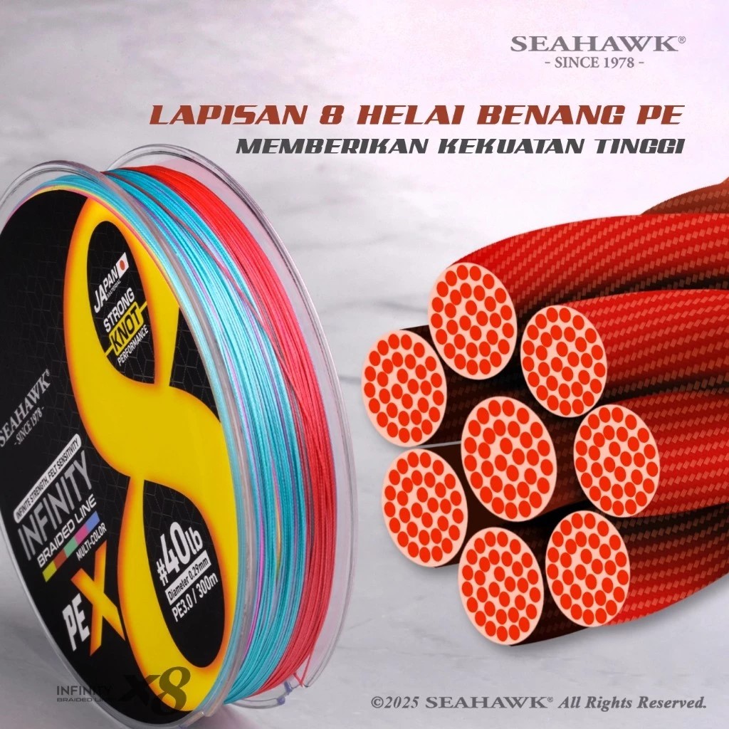 Senar PE Seahawk INFINITY X8 110m Braided Line