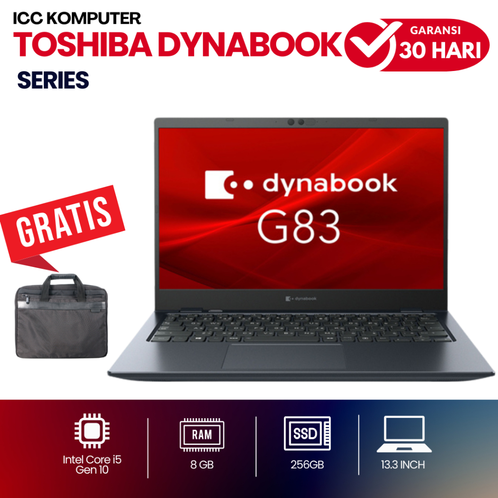 Laptop Toshiba Dynabook  R63 S73 | Toshiba G83 Core i3/i5 Ram 8GB  SSD 512 GB - Second MURAH BERGARA