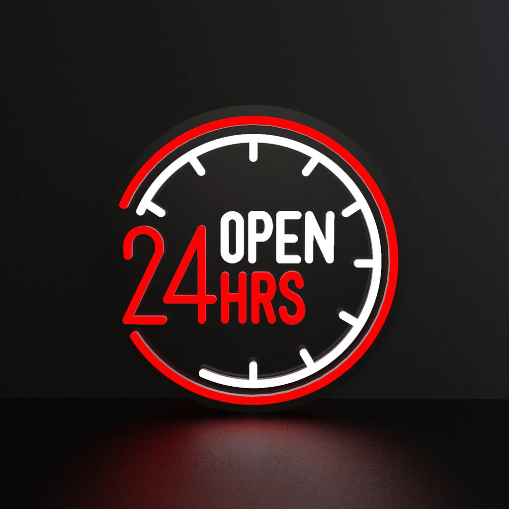 Neon Sign Open Closed LED Lampu Menyala Flex