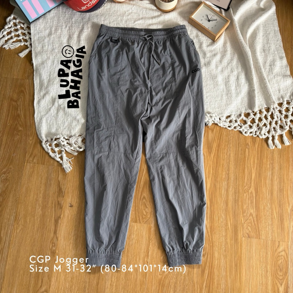 CGP CODEGRAPHY Charcoal Nilon Jogger Long Pant size M 31-32" • 100% Original (Celana Panjang)