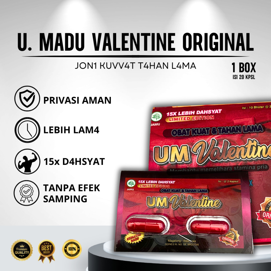 UM VALENTINE KAPSUL - UM VALENTINE SACHET UM VALENTINE BOX HERBAL URAT MADU ORIGINAL