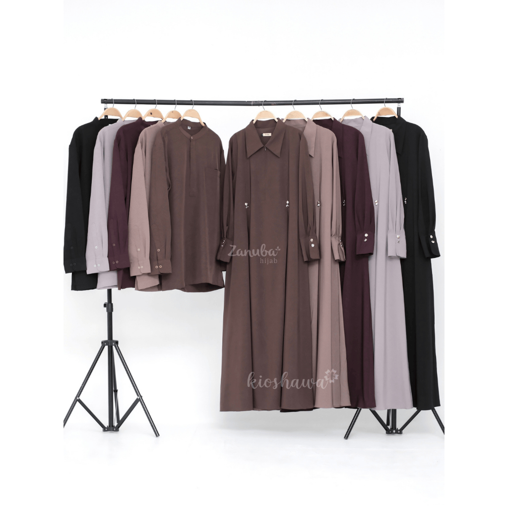 AMEERA SET Zanuba Hijab Official Jilbabsyarie . Gamis Abaya Raya Eid Series Ramadhan Sarimbit