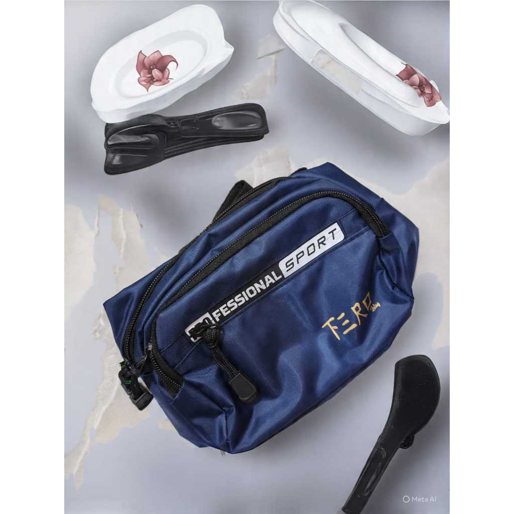 Tas Waist Bag / Sling Bag Sport Pria Biru Profesional