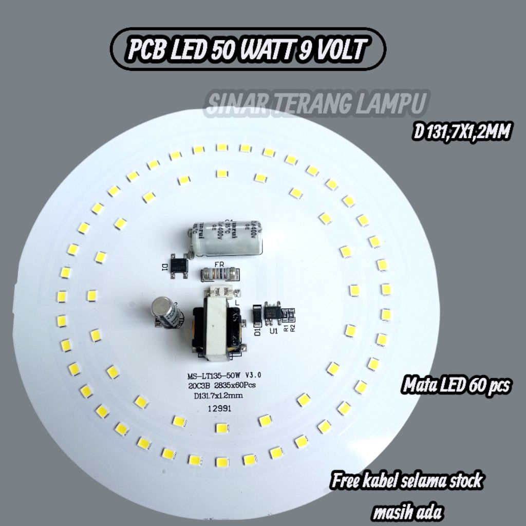 PCB LED AC SPAREPART 40 WATT 50 WATT 9VOLT