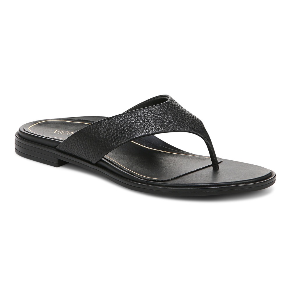 Vionic Agave Black Sandal Wanita