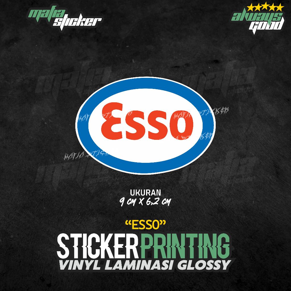 STICKER/STIKER PRINT CUT ESSO EXXON MOBIL