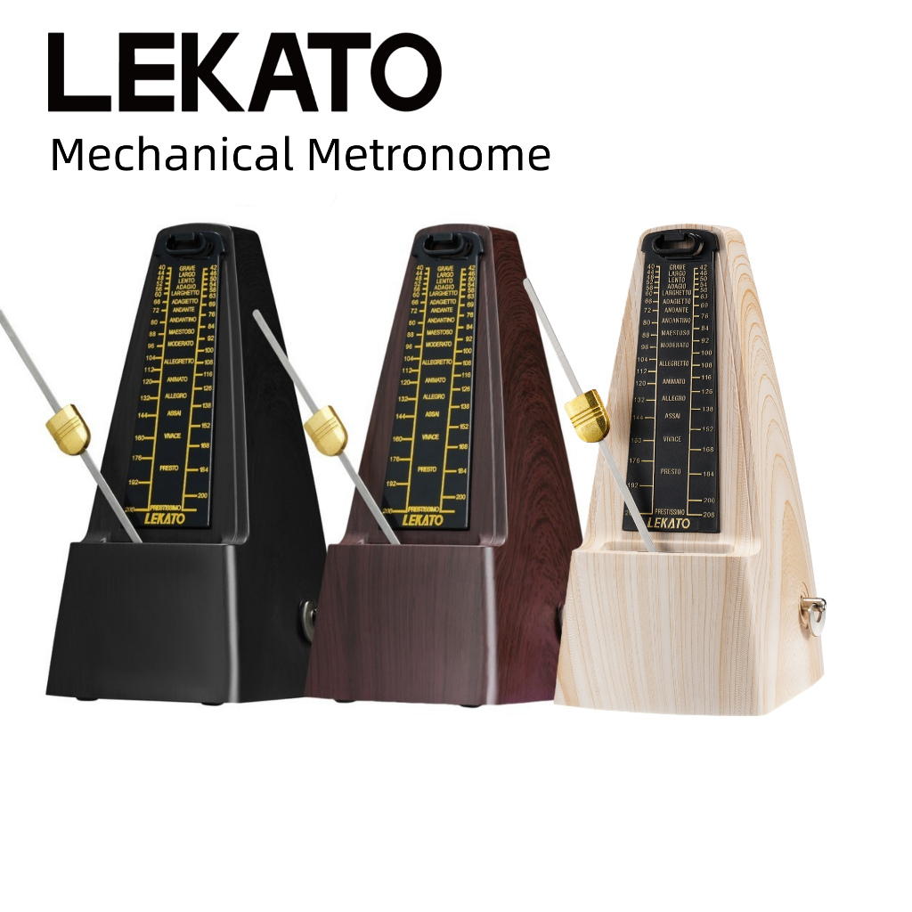 LEKATO Metronom Mekanis Universal Metronome Kayu Untuk Piano Guitar Violin Drum Cocok Untuk Pemula