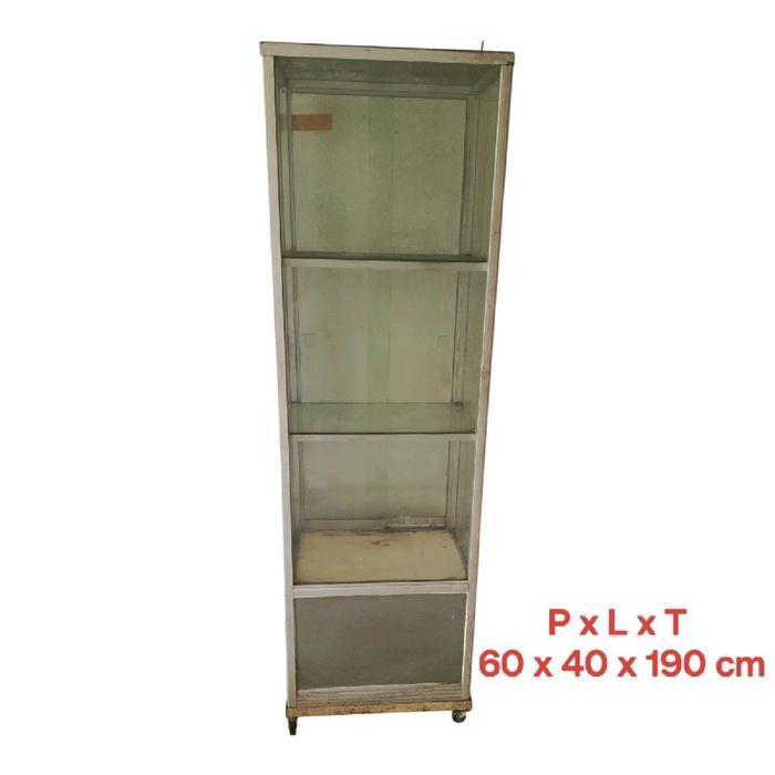 Rak Display Etalase Kaca Aluminium SECOND