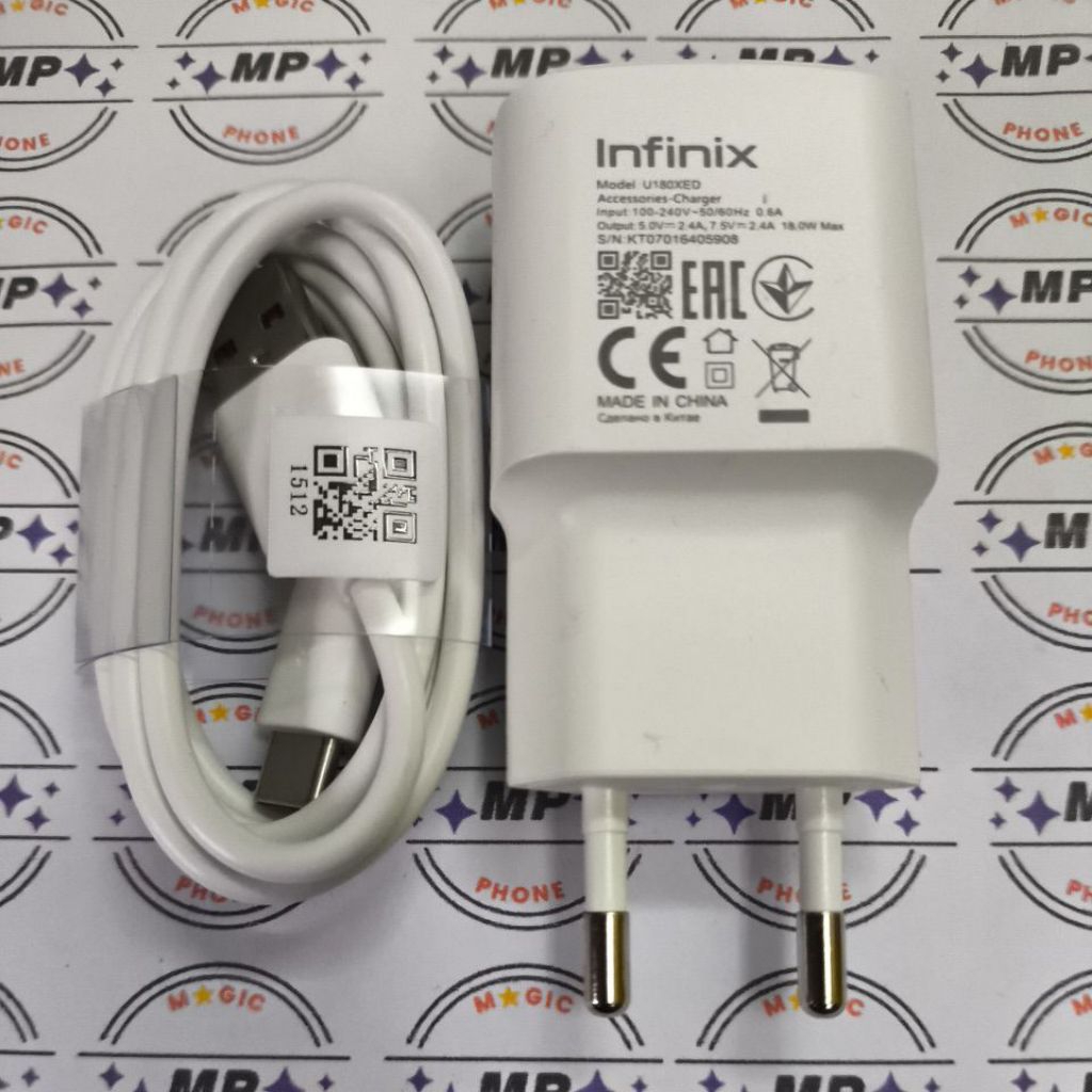 CHARGER 1 SET INFINIX 18W FAST CHARGING ORIGINAL