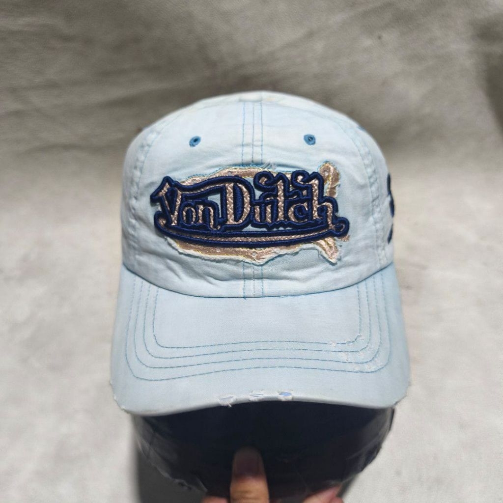 Topi snapback pria vonducth biru