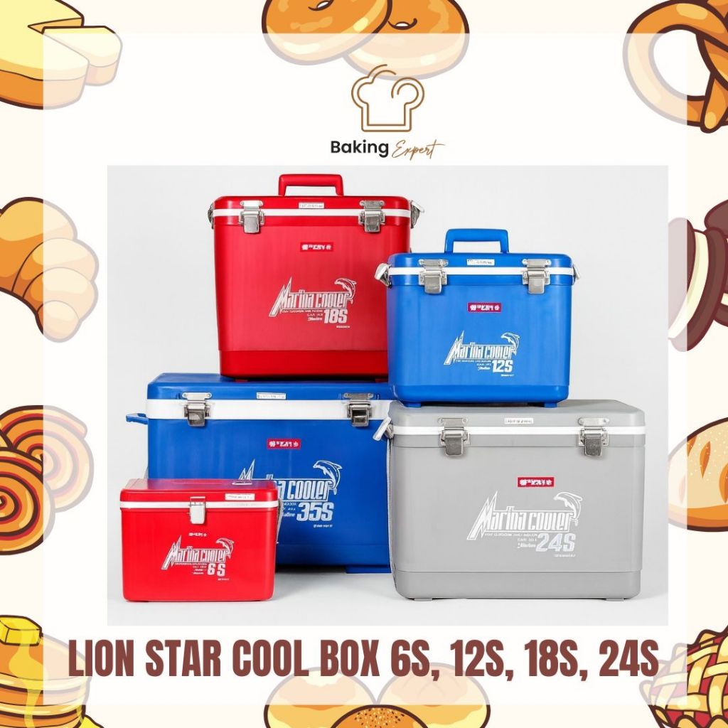LION STAR MARINA COOLER BOX Es 6s,12s,18s,24s Kotak Es Batu Serbaguna Tahan Dingin - BES