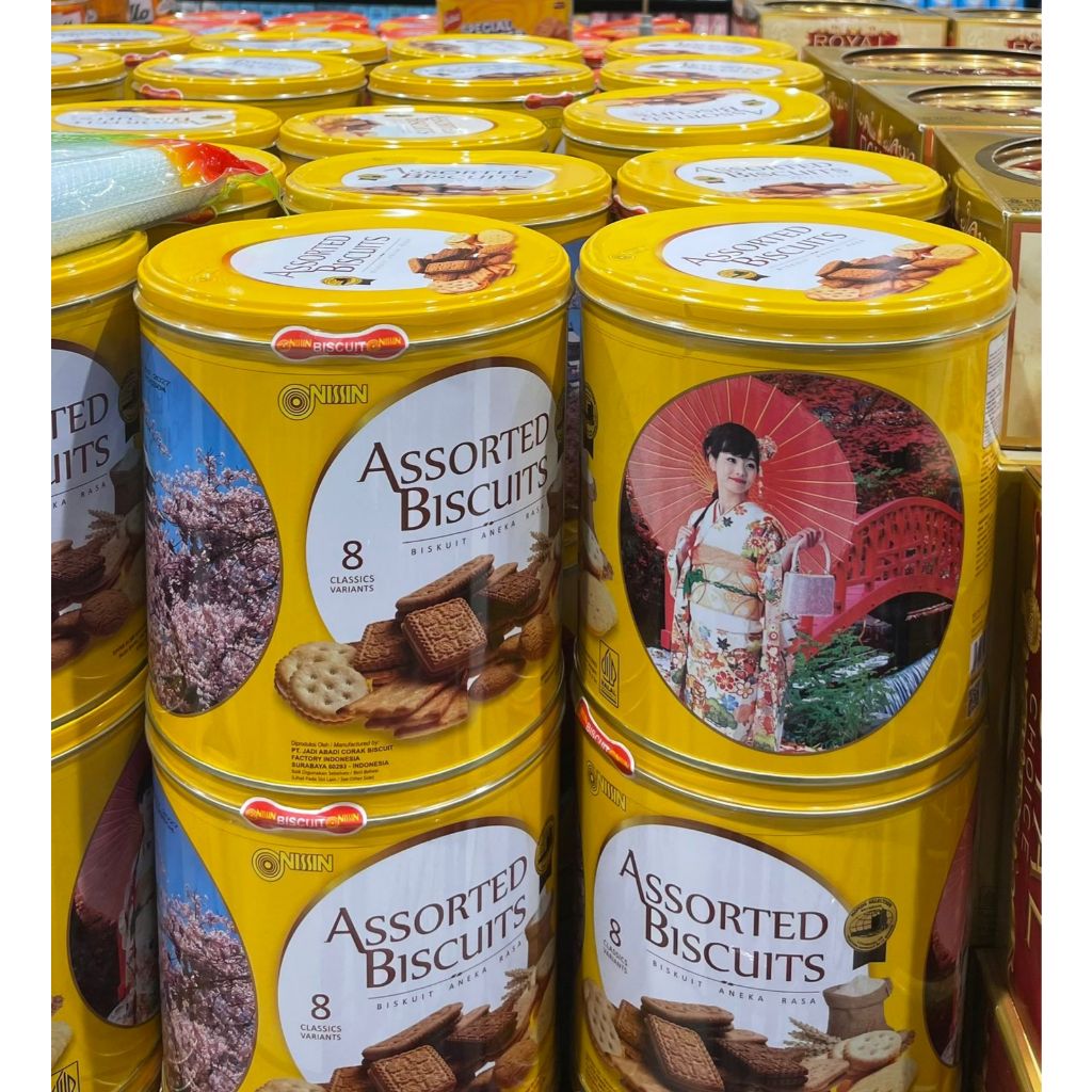 Nissin Assorted Biscuits (Biskuit Aneka Rasa) - Kaleng Kuning